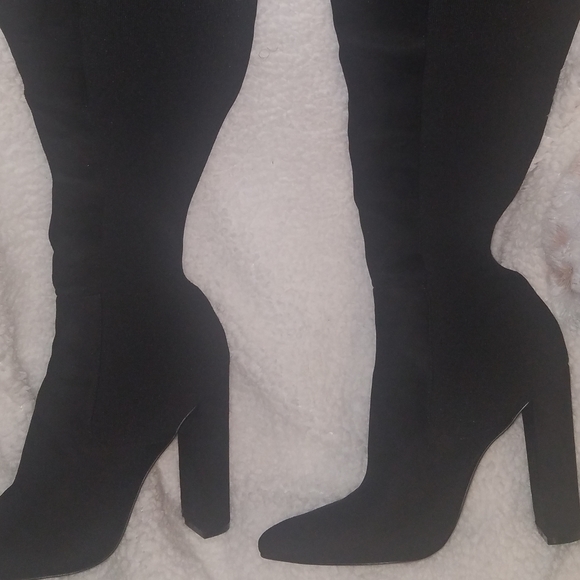 black thigh high boots steve madden